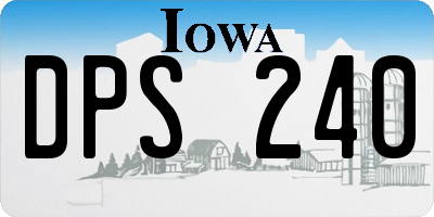 IA license plate DPS240