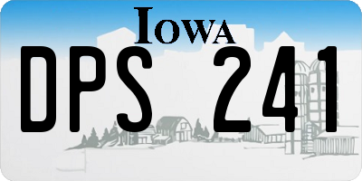 IA license plate DPS241