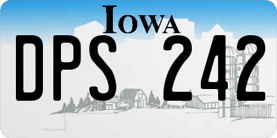 IA license plate DPS242