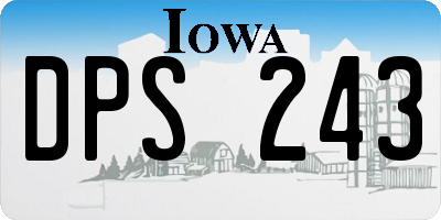 IA license plate DPS243
