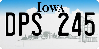 IA license plate DPS245