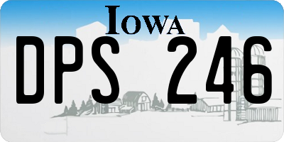 IA license plate DPS246