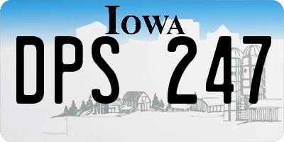 IA license plate DPS247