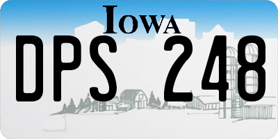 IA license plate DPS248