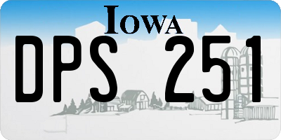 IA license plate DPS251