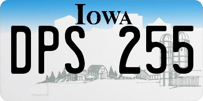 IA license plate DPS255