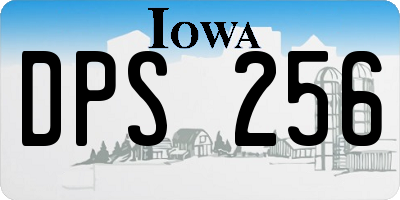 IA license plate DPS256