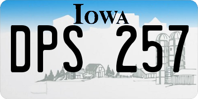 IA license plate DPS257