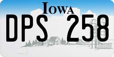 IA license plate DPS258