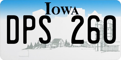 IA license plate DPS260