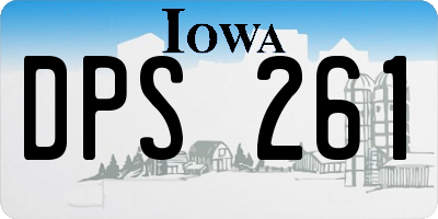 IA license plate DPS261