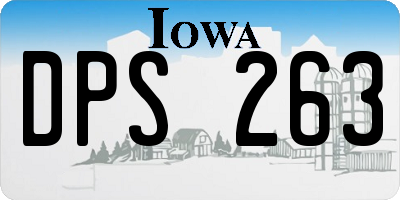 IA license plate DPS263