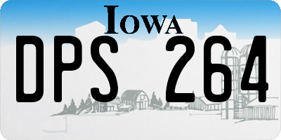 IA license plate DPS264