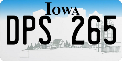 IA license plate DPS265