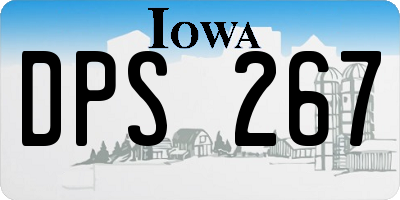 IA license plate DPS267