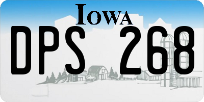 IA license plate DPS268