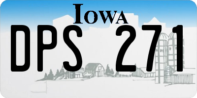 IA license plate DPS271