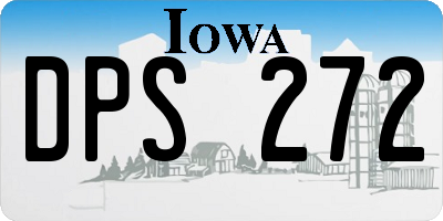 IA license plate DPS272