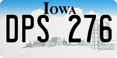 IA license plate DPS276