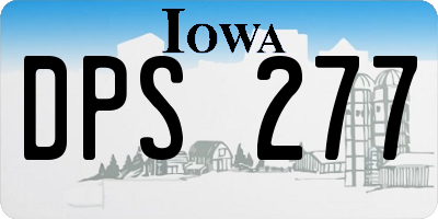IA license plate DPS277
