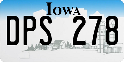 IA license plate DPS278