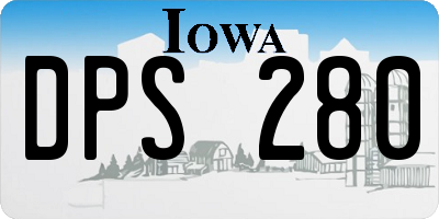 IA license plate DPS280