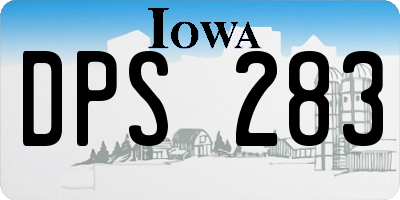IA license plate DPS283