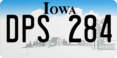 IA license plate DPS284