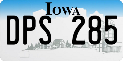 IA license plate DPS285