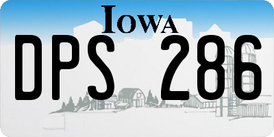 IA license plate DPS286