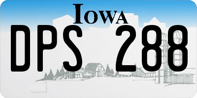 IA license plate DPS288