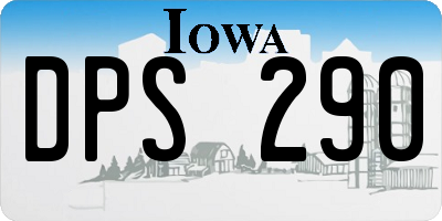 IA license plate DPS290