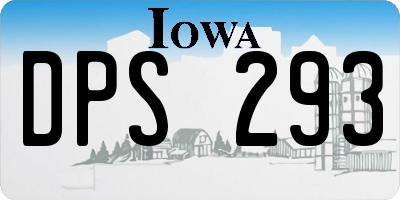IA license plate DPS293