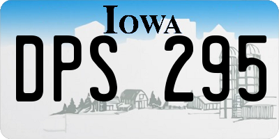 IA license plate DPS295