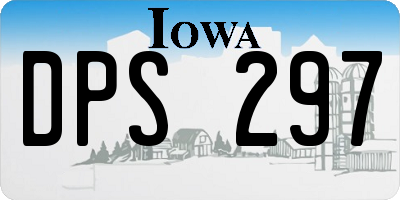 IA license plate DPS297