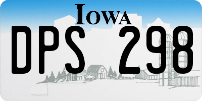IA license plate DPS298