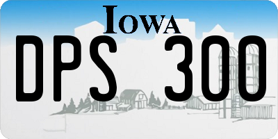 IA license plate DPS300
