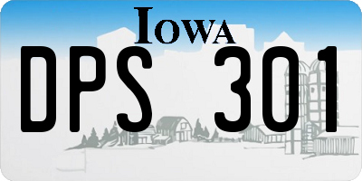 IA license plate DPS301