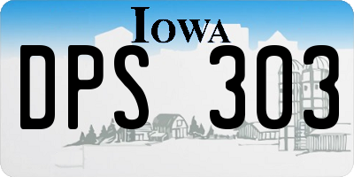 IA license plate DPS303