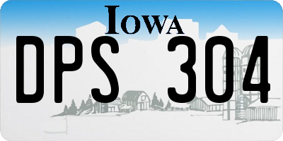 IA license plate DPS304