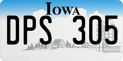 IA license plate DPS305