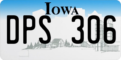 IA license plate DPS306