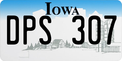 IA license plate DPS307