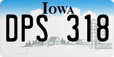 IA license plate DPS318