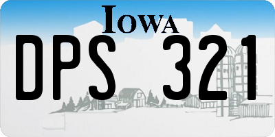 IA license plate DPS321