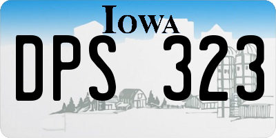 IA license plate DPS323