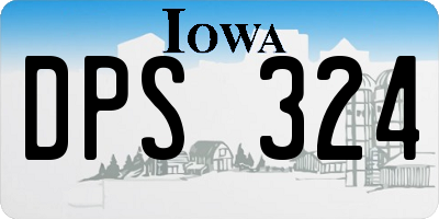 IA license plate DPS324