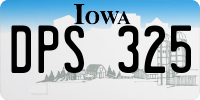 IA license plate DPS325