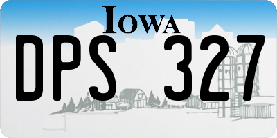 IA license plate DPS327