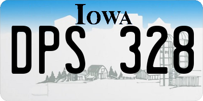 IA license plate DPS328